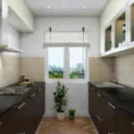Parallel shape modular kitchen